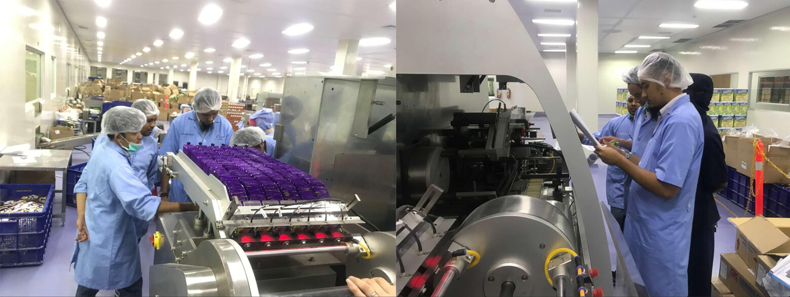 M&aacute;quina de encartuchamento de saquinho para clientes da Indon&eacute;sia para o pagamento de suplementos.