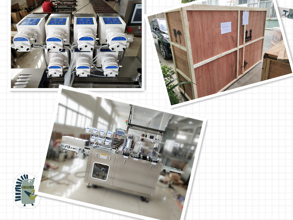 E m&aacute;quina de embalagem de &oacute;leo l&iacute;quido