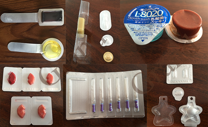 amostra de m&aacute;quina de embalagem de bolha l&iacute;quida