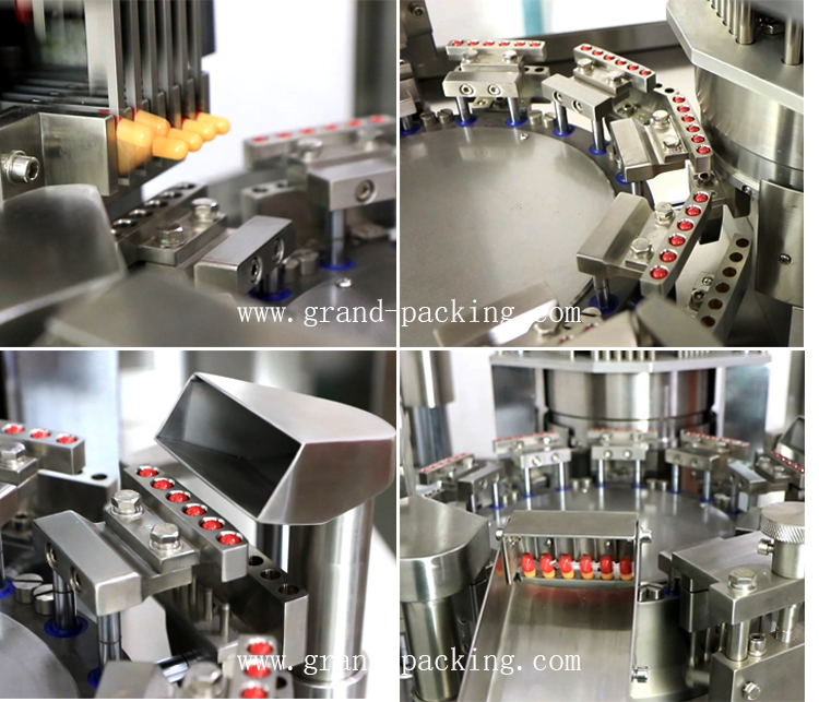 Detalhes da m&aacute;quina de enchimento de c&aacute;psulas