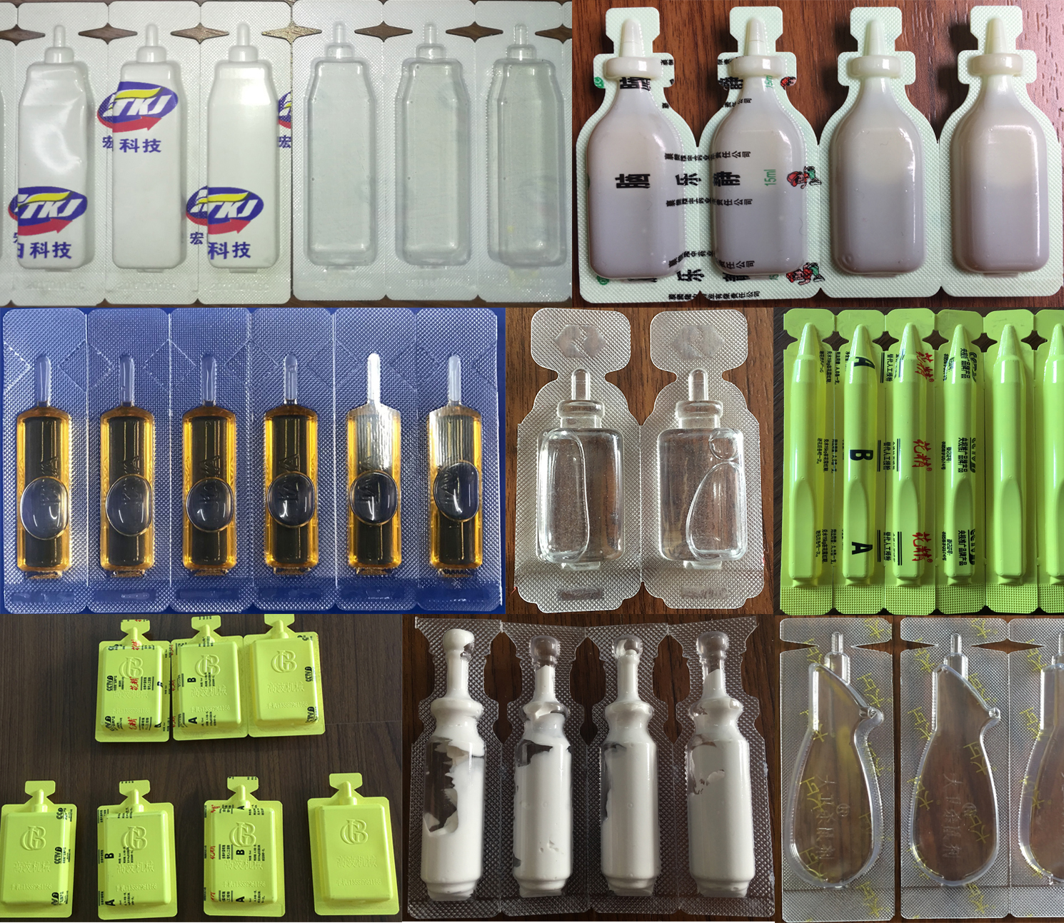 amostra de preenchimento de ampoule de pl&aacute;stico