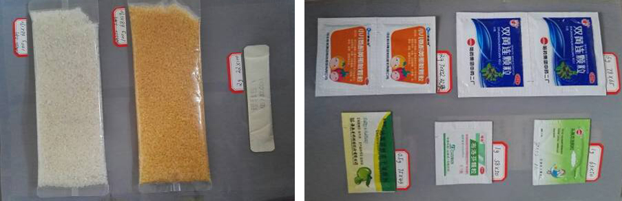 amostra autom&aacute;tica da m&aacute;quina de embalagem do saquinho