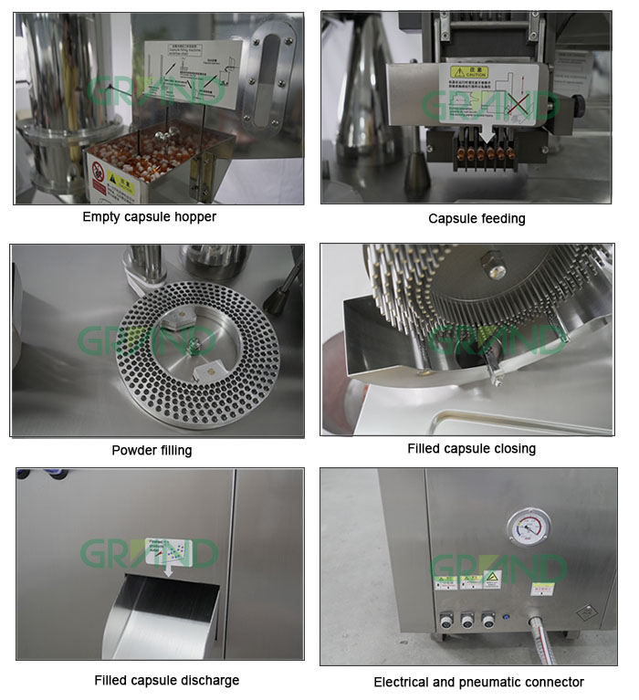 M&aacute;quina de enchimento de c&aacute;psula semi -autom&aacute;tica Esta&ccedil;&atilde;o de trabalho principal01