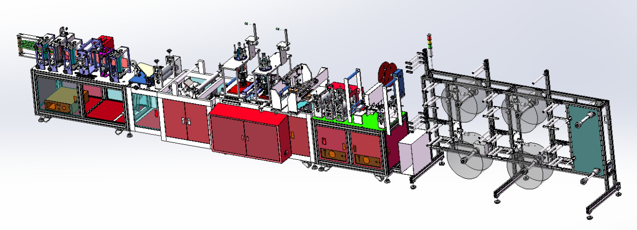 M&aacute;quina de fabrica&ccedil;&atilde;o de m&aacute;scara N95